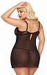 Ночная сорочка и стринги SoftLine Collection Cornelia, черный, XXXL