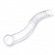 Изящный фаллоимитатор с рельефом 11 in Glass Pelvic Wand Double Ended