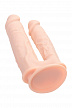 Вибратор для двойного проникновения RealStick Silicone Jason M, сайлекспан, телесный, 18,5 см