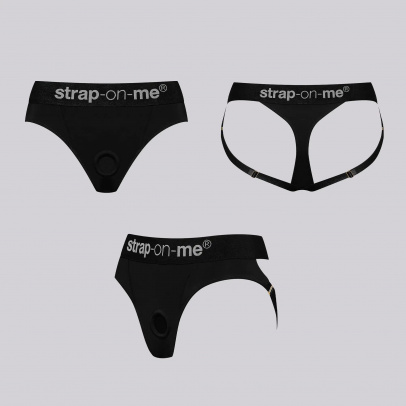 Пояс для страпона Strap-on-me Harnais Lingerie Heroine, черный, L