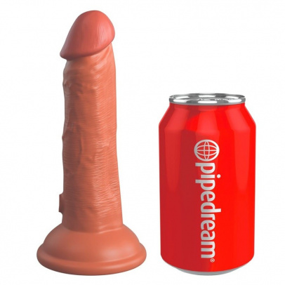 Фаллоимитатор-реалистик King Cock Ellite Dual Density темный, 15 см