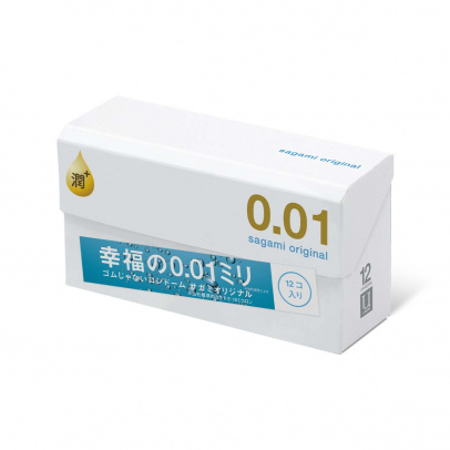 Презервативы Sagami Original 001 EXTRA LUB, полиуретан, 12 шт.