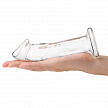 Фаллоимитатор 6 in с рельефом и крупной головкой Glass Dildo With Veins & Flat Base