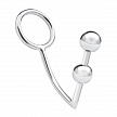 Кольцо на пенис с двумя анальными шарами Two Bead Stainless Steel Anal Hook & Cock Ring