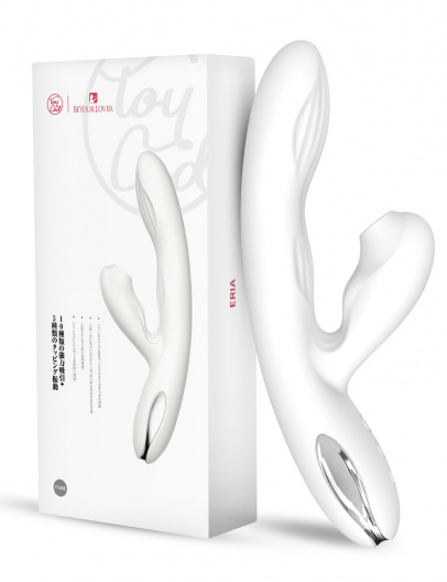 Вибратор BeYourLover Eria с вакуумной стимуляцией, функцией tapping и нагревом (арт. S106B)