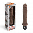 Классический массажер 8" Girthy Realistic Vibrator шоколад