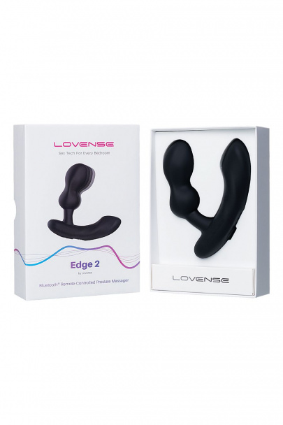 Стимулятор простаты LOVENSE Edge 2, силикон, черный, 12,4 см (арт. LE-12)