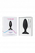 Анальная втулка LOVENSE Hush 2 (M), силикон, черная, 13,5 см