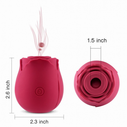 Вибрирующий красный бутон розы Rose Vibrator