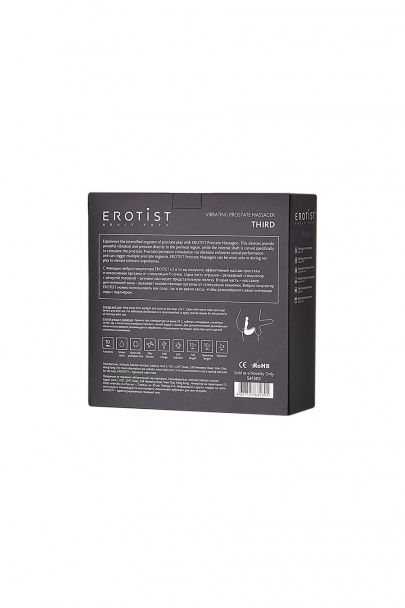 Стимулятор простаты Erotist Third, силикон, черный, 15,7 см (арт. 541303)