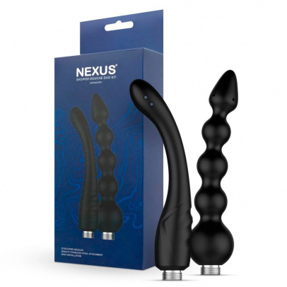Анальный душ Nexus Advanced, 2 насадки, черный