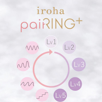 Эрекционное кольцо iroha paiRING+ Very Peri с усиленной вибрацией