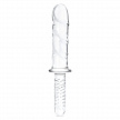 Стеклянный фаллоимитатор двусторонний 11 in Girthy Cock Double Ended With Handle