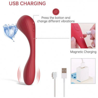 Вибратор Magic Motion Bobi, красный, 20,5 см, Ø 3,3 см (арт. 861160)
