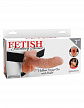 Полый страпон на ремне телесный Fetish Fantasy Series 7 Hollow Strap-On with Balls