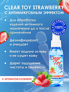 Очищающий спрей "Clear toy" Strawberry с антимикробным эффектом (с клубничным ароматом), 100 мл (арт. LB-14012)