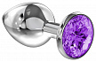 Анальная пробка Diamond Purple Sparkle Large