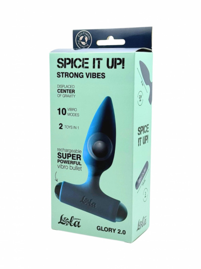 Анальная пробка с перезаряжаемой вибропулей Spice it Up Glory 2.0, 11 см (арт. 8015-05lola)