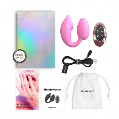 Cтимулятор клитора и зоны G с пультом для пары Love to love WONDERLOVER - PINK PASSION (арт. 6033203)