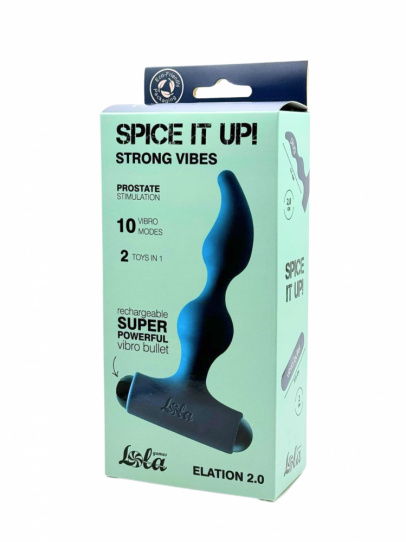 Анальная пробка с перезаряжаемой вибропулей Spice it Up Elation 2.0, 13,1 см (арт. 8018-05lola)